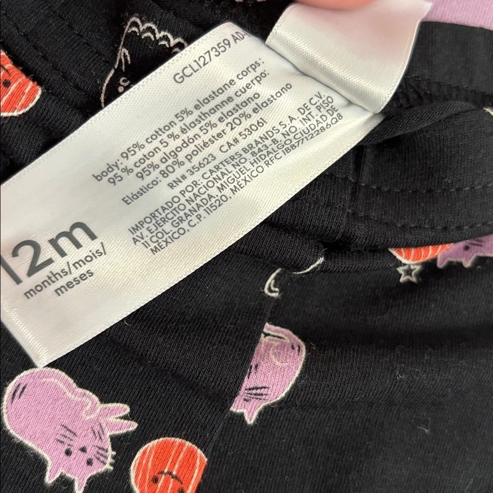 Carters Baby Girl 2 Piece Set Halloween Fall Purple 12M - Picture 9 of 9